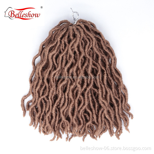 Hot sell new 12 inch Crochet Goddess Locs Hair Extensions Faux Locs Curly Braids Hair wave short gypsy locs